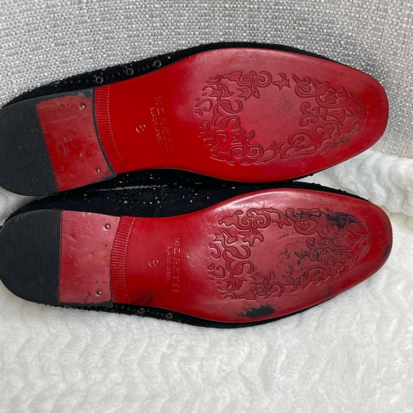 Moretti Black Label Men's Dress Shoes Red Bottom Size 8 Stud - Picture 9 of 16